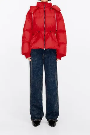 Bimba y Lola Short Red Down Puffer