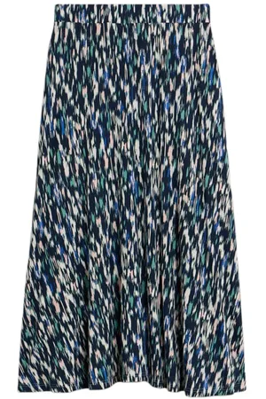 White Stuff Jada Eco Vero Maxi Skirt Navy Printed