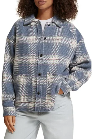 Scotch&Soda Lightweight Check Overshirt Blue Multicolour Check