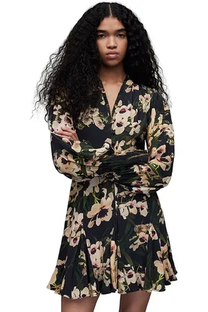 AllSaints Dana Francoise Dress Dark Khaki Green