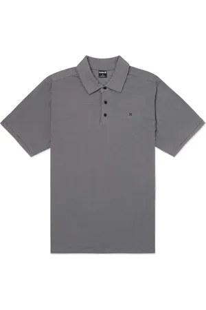 Hurley H2o Dri Ace Slub Polo Short Sleeve Stone Grey