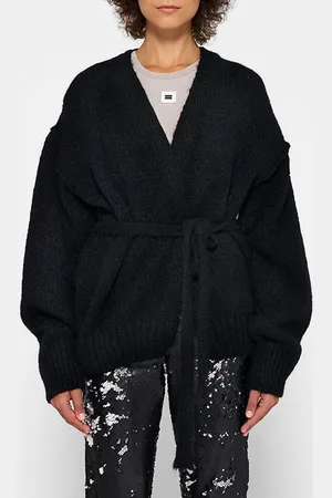 10 days Short Cardigan Alpaca Black