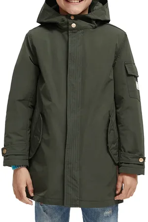 Scotch&Soda Water Repellent Teddy Lined Recycled Polyester Hooded Parka