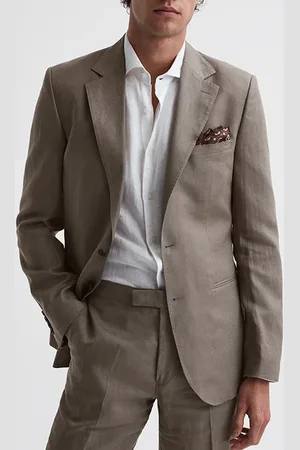 Reiss Kin-linen Blazer Sage