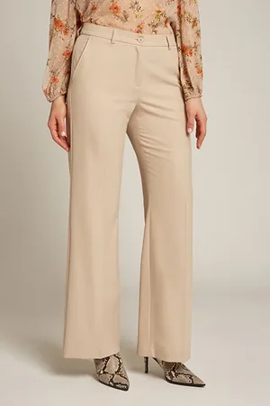 Elena Miro Straight-cut Trousers Natural