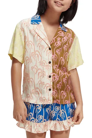 Scotch&Soda Girls All-over Print-mix Boxy-fit Shirt Combo C