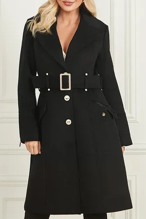 Guess GUESS Alice Coat Jet Black Trench