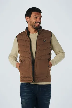 No Excess Bodywarmer Padded Camel