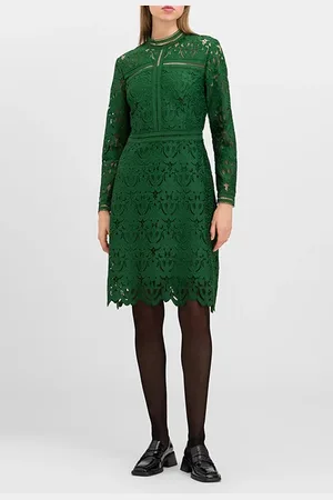 Ivy & Oak Mona Mini Length Lace Dress Rainforest