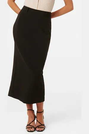 Forever New Samantha Column Skirt Black