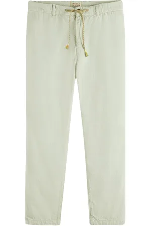 Scotch&Soda The Drift- Garment-dyed Cotton Linen Jogger Mint