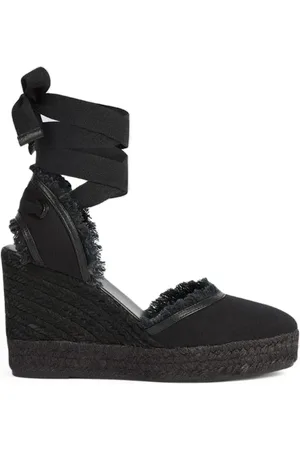 LK Bennett Cs Sofia Frayed Edge Espa Black