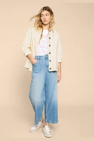 White Stuff Eden Denim Jacket Light Natural
