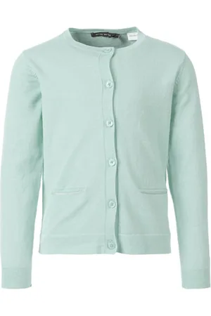 River Woods Classic Round Neck Cardigan Blue