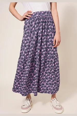 White Stuff Mia Jersey Midi Skirt Pink