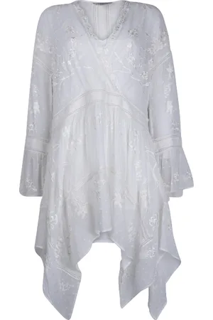 AllSaints Dawn Emb Dress Off White