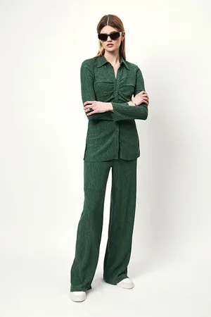 Dante 6 Candice PlissÉ Shirt Deep Emerald