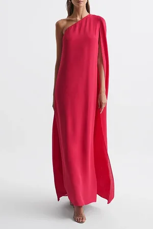 Reiss Nina-cape Maxi Dress Pink