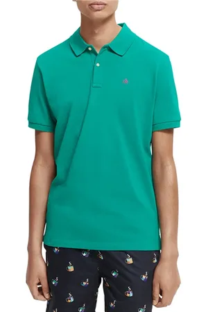 Scotch&Soda Essentials Organic Cotton Pique Polo Orbit Green