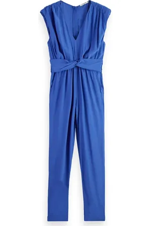 Scotch&Soda Jumpsuit With Knotted Belt Bright Blue