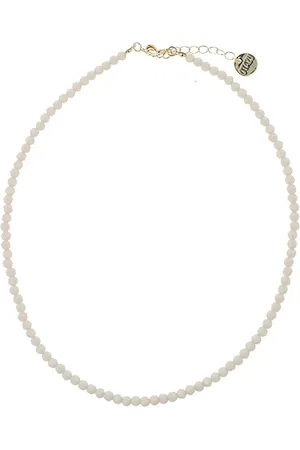 Otazu Beads Necklace - Ecru Gold And Beige