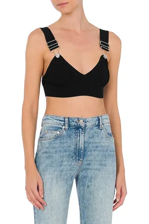 Moschino Crop Top With Straps Black