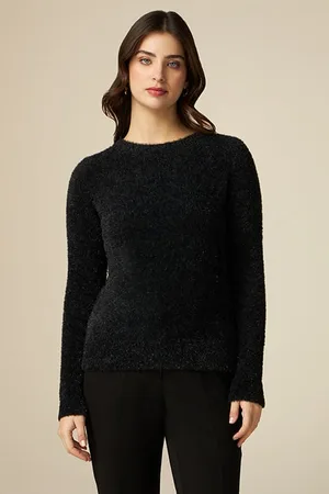 Oltre Plush Effect Lurex Sweater
