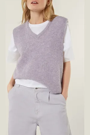 10 days Fluffy Knit Gilet Light Lilac
