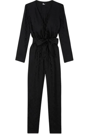 The Kooples Combinaison Pantalon Decolletee Nouee A La Taille Black