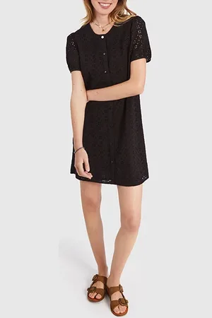 ICODE Black Eyelet Embroidery Dress