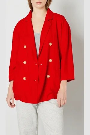 American Vintage 7/8 Sleeves Straight Blazer Piment