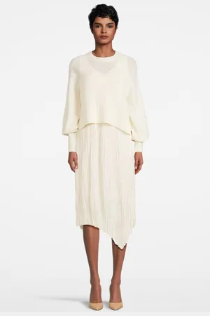 AllSaints Jennita Dress Chalk White
