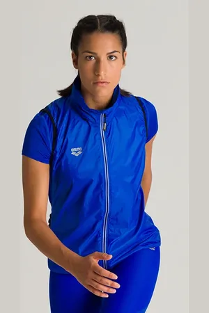 Arena W Gilet Neon Blue-black
