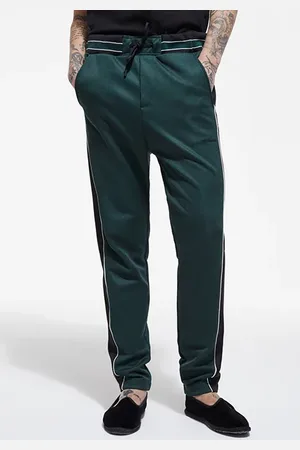 The Kooples Jogging With Contrasting Strips And Piping Vert Bouteille