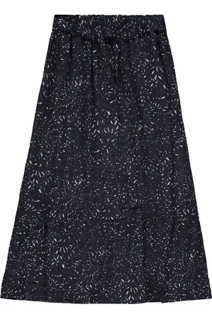 Sandwich Long Wrap Skirt With Print Night Sky