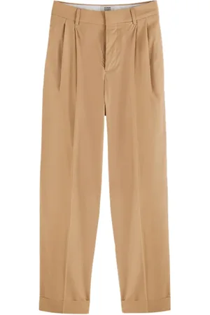 Scotch&Soda Mila - High Rise Tapered Pleated Chino Sand