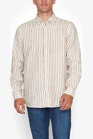 Signal Gregsi Linen Stripe Brown Lion