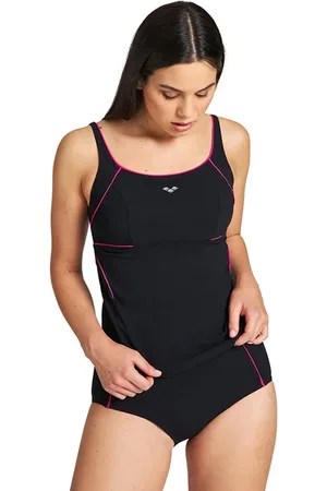 Arena W Livia Wing Back Tankini Black-black-rose Violet