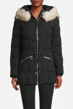 DKNY Zpfrt W/ff Hood Pffr Black