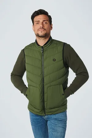 No Excess Bodywarmer Padded Dark Green