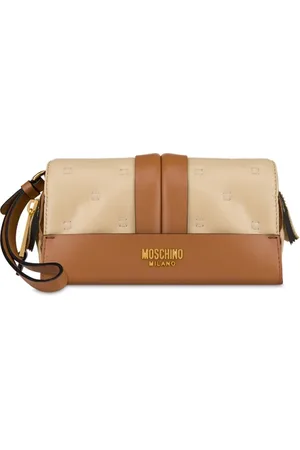 Moschino Inside Out Nappa Clutch Beige