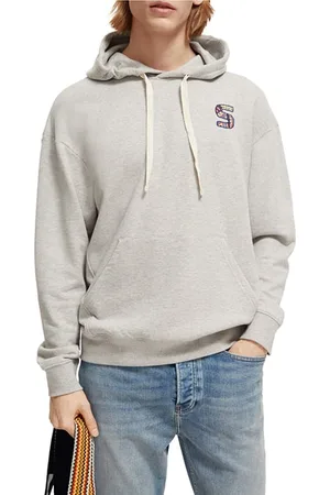 Scotch&Soda Bandana Applique Hoodie Grey Melange