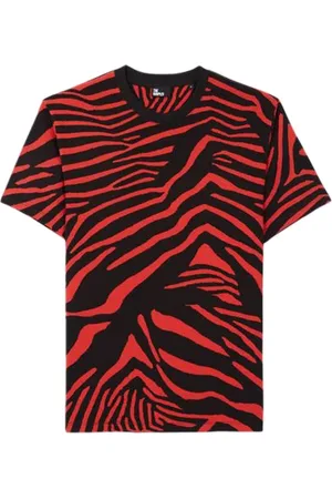 The Kooples Mc Allover Zebra T-shirt Red / Black