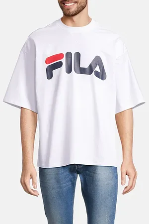Fila Lowell Oversized Logo Tee Bright White