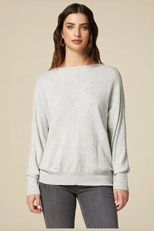Oltre Cashmere Blend Lurex Sweater Grey