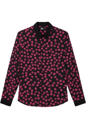 The Kooples Chemise Manches Longues Col Classique Black / Pink