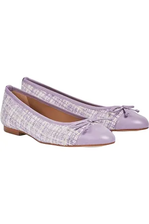LK Bennett Fl Kara Tweed Ballerina Lilac