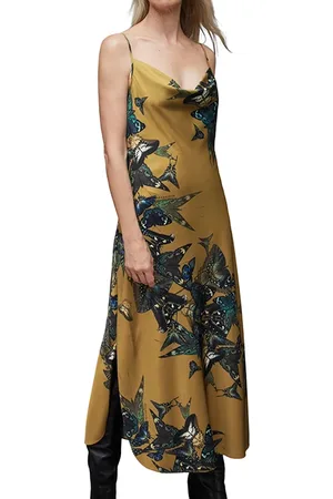 AllSaints Hadley Diana Dress Gold