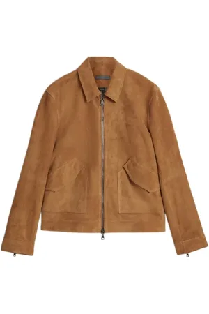 John Varvatos Slim Fit Top Collar Jacket With Flap Pat Copper
