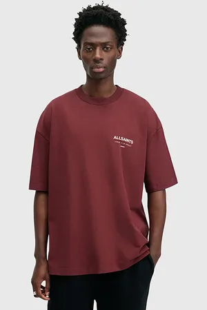AllSaints Underground Ss Crew Winehouse Red